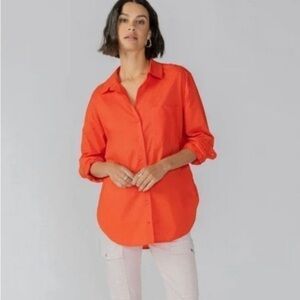 Sanctuary Slit Back Tunic Top in Orange Size 2X NWT